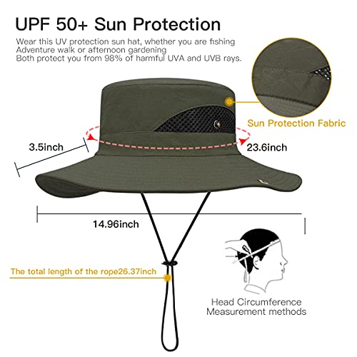 Electomania Sun Protection Cap for Men, Beach Fishing Hat, Summer Hat for Men, Round Sun Cap for Hiking, Fishing, Gardning, Travel