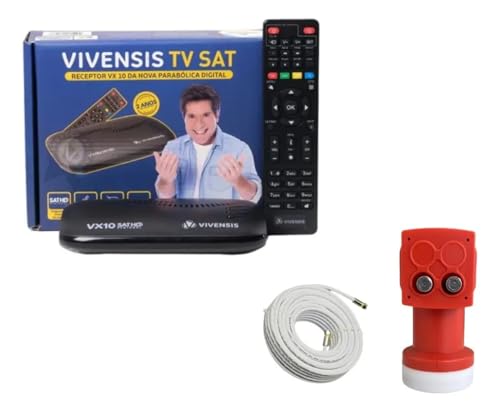 Kit 1 Receptor Vivensis + Lnb Duplo E 1 Cabo