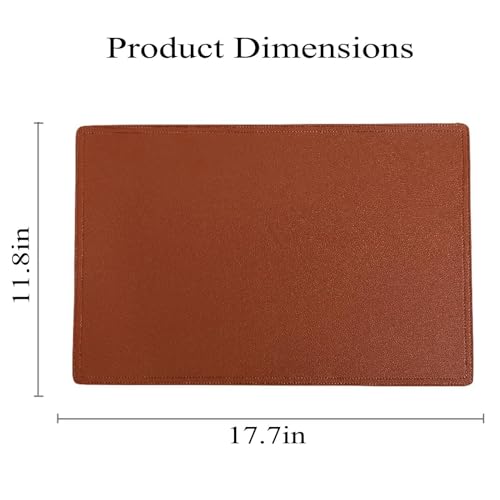 Set de table similicuir haut de gamme bleu foncé pour décoration de salon - 4
