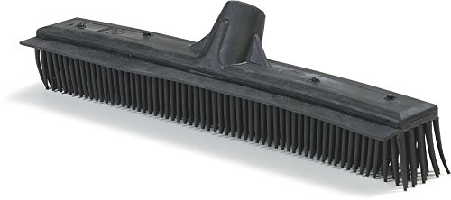 Carlisle 3659603 VersaClean Polypropylene Block Brush with Squeegee, Thermoplastic Rubber Bristles, 1.13" Bristle Trim, 16" Length x 2-1/4" Width x 3" Height Block, Black