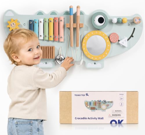 Atoylink Busy Board Baby, Montessori Busy Board aus Holz als Wandspielzeug