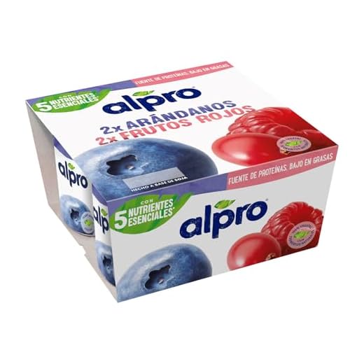 Alpro Arándanos y Frutos Rojos 4x125 g