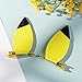 JiaDuo Yellow Ears Hair Clips Glitter Girls Women Birthday Gift Hair Accessories 1 Pair