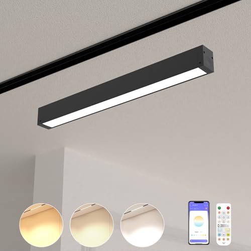 Hengsense Magnetic Floodlight Track Head, 24V 15W LED Lamp for Track Light, Dimmable Linear Floodlight with APP Remote Control, Adjustable 3000K-6000K Color Temperature, ETL Certified Ceiling Lighting