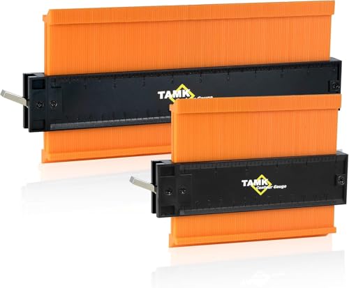 Contour Gauge Profile Tool, Adjustable Lock, Precisely Copy Irregular Shape Duplicator, Welding Woodworking Tracing 2-Piece Set (12 cm & 25 cm)