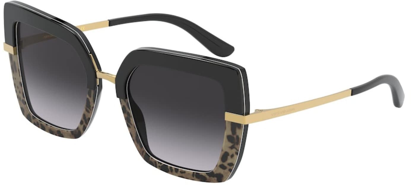 Dolce & GabbanaSunglasses DG 4373 F 32448G Top Black On Print Leo/Black