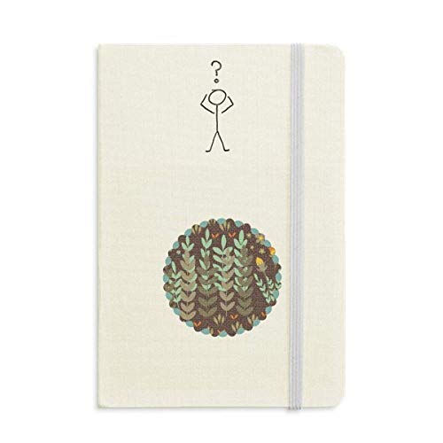 Carnet de questions peinture à fleurs marron vert A5 pour notes