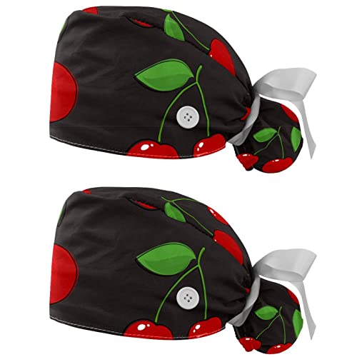 Chapeaux de Travail Cerise Lot de 2 Casquettes Respirantes Unisexes