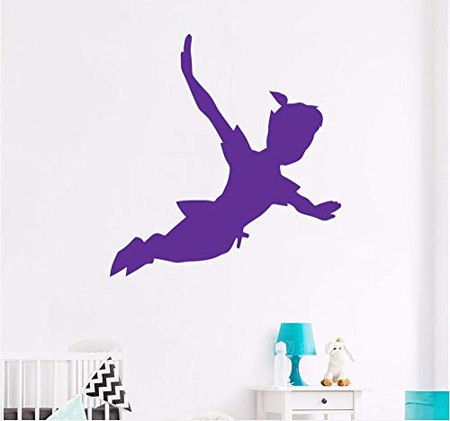 Hanjiming Flying Peter Pan Silhouette Pegatinas De Pared De Vinilo Para La Habitación Del Bebé...