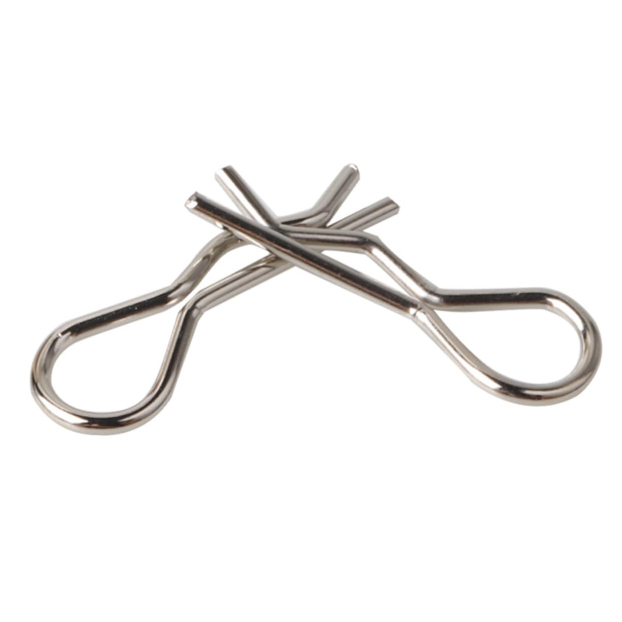 OSALADI 100pcs r Shape Rc Model Body Shell Clip for Toys Stainless Steel Lasting 1:10 Scale