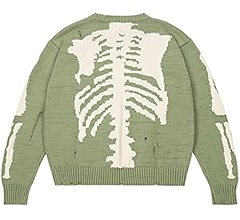 chengzui Unisex Long Sleeve Sweater Harajuku Skeleton Bone