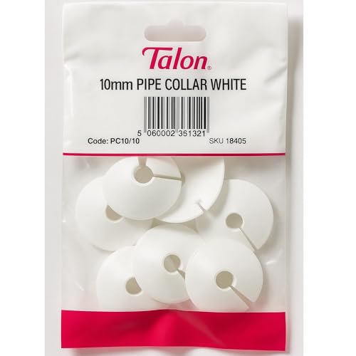 Westco Lot de 10 colliers de tuyau décoratifs en plastique pour radiateur et lavabo Blanc 10 mm