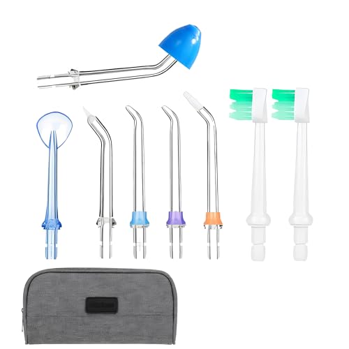 Retoo Munddusche Kabellos mit 5 Modi, Irrigator Set mit 8 austauschbare Spitzen, Zahndusche mit 300 ml abnehmbar Wassertank, praktischer Koffer inklusive, Zahnreiniger mit Schnellladefunktion – Bild 3