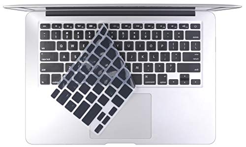 UESWILL Keyboard Cover Compatible with Older Version MacBook Pro 13, 15, 17 inch, 2010-2017 MacBook Air 13 inch, iMac Wireless Keyboard MacBook Key baord Cover Skin Protector - Black