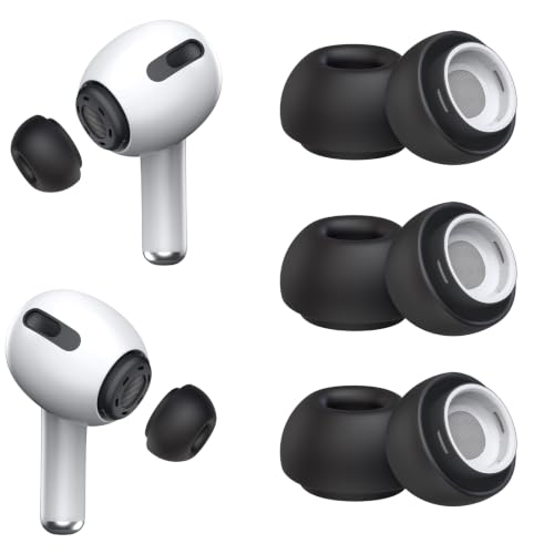 Image of 3 Pairs Replacement Ear Tips for AirPods Pro 2nd & 1st(Small, Black) | with Noise Reduction Hole, Silicone Ear Tips with Portable Storage Box, Fit in the Charging Case