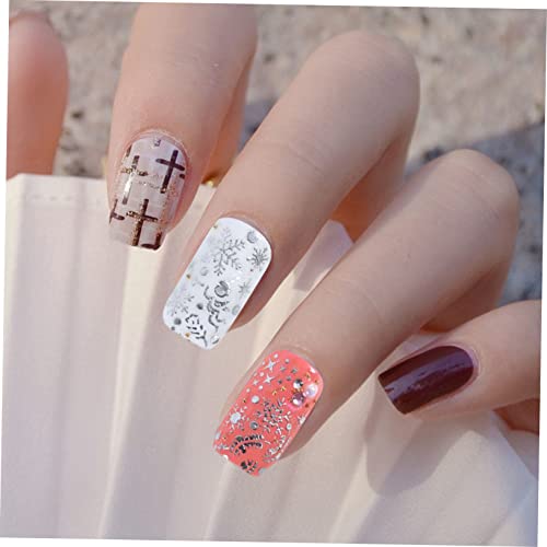 NOLITOY 3 Folhas De Adesivos De Unhas De Natal Adesivos De Unhas 3D Adesivos Para Meninas Decoração