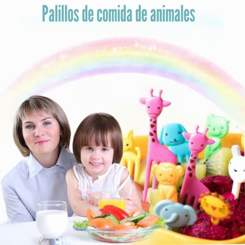 Miniatura 4 de Mini Tenedores De Frutas De Dibujos Animados, Palillos De Dientes Accesorios Para Bento, Mini Pinchos Palillos De Dientes Adultos Postre Frutas Fiesta 20 Unidades Color Aleatorio
