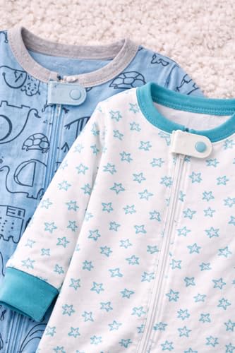 Image of TuddyBuddy 100% Cotton Multi Color Zipper Romper Sleepsuit /Romper /Jumpsuit for Baby Boy & Baby Girl