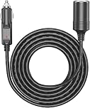5M 12V/24V Vehicle Cigarette Lighter Power Extension Cable – 10A 120W Inline Socket For Tyre Inflators Vacuums & Portable Tools Heavy Duty Lead Tough & Durable