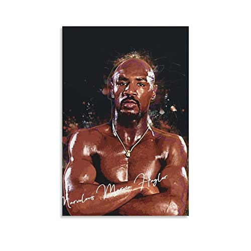 Toile Marvin Hagler pour décoration salon et chambre poster boxe 60x90