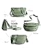 Crescent Bag for Women and Men, Fashion Medium Nylon Folding Crescent Moon Single Shoulder Bag with Adjustable Strap (Bean Green)