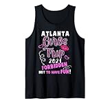 atlanta girls trip 2021 vacation pink lips stampa leopardata canotta