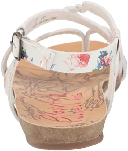 Blowfish Malibu Girls Ankle Strap Sandal Flat, White Starbella, 13 Little Kid | Image 2