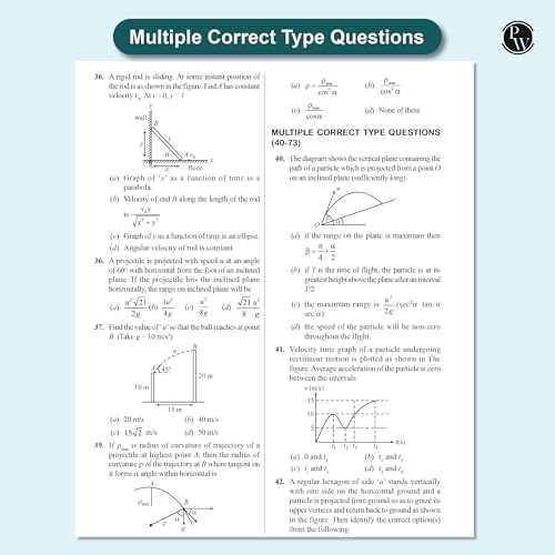 Image of PW Absolute JEE Advanced Physics 2500+ Questions For 2025 Exam with Formula Sheet Solved Paper and 3 Mock Tests [Paperback] PW