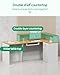 Right,63inch,L Shaped Reception Desk, Solid Wood Front Desk with Counter & Lockable Drawers, Retail Checkout Customer 2 Person Secretary Desks for Home Office Lobby Store