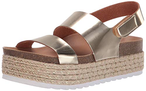 Dirty Laundry by Chinese Laundry Women's Peyton Espadrille Wedge Sandal, Gold Metallic, 8.5