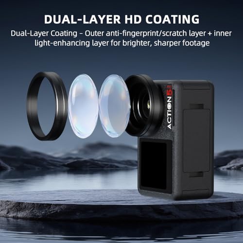 Lente gran angular de 180 FOV compatible con accesorios DJI OSMO Action 5 Pro 3