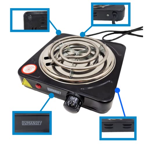 Allume Charbon Chicha Electrique 1000 W - Plaque Chauffante pour Charbon Naturel - Diamètre 14 Cm - Couleur Noir – Image 4