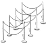 DAIM ゲートスタンド 白 120cm 4セット高さ120cm チェーン長さ3m 2本シンプル 駐車場スタンド 仕切り ポール オシャレ フェンス 立ち入り禁止 スタンド チェーンゲート ガレージ 駐車禁止 侵入 防止 防犯 列整理