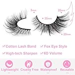 Fox Eye Lashes Wispy Faux Mink Lashes Volume Fairy Cat Eye Lashes That Look Like Extensions Spiky Fake Eyelashes Natural Look - Image 3