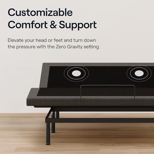 Image of Nectar Premier Adjustable Base - Split King - Head & Foot Incline - Wireless Remote with Memory- 3 Massage Settings - 4 USB Ports - Anti-Snore & Zero Gravity