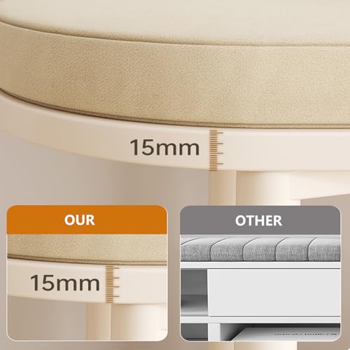 Banc de rangement à chaussures 100cm avec coussin et coffre d'entrée