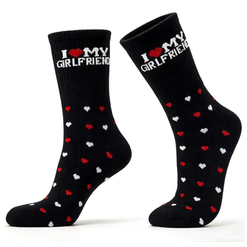 KKilicy Valentines Day Gifts for Him Men Boyfriend Funny I Love My Girlfriend Socks,Valentines...