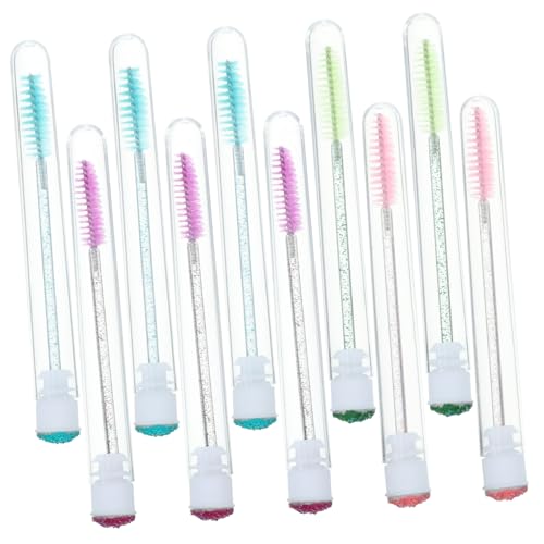 VICASKY Makeup Tools Decorative Diamonds Decor Tube Mascara Brush Comb Portable Eyelash Abs Tube Random Color