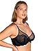 HSIA Minimizer Bras for Women, Full Coverage Lace Unlined Bras with Underwire for Heavy Breasts,Black 36DD