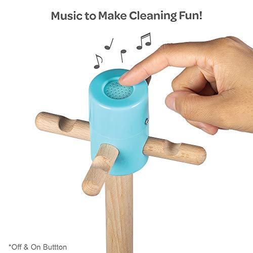 Adora Pretend Play Musical Cleaning Set, 7 Pieces, Educational Toy For Kids - Music Component Stand, Broom, Sweeper, Dust Pan & Brush Set & Duster, 21986 #TOP1