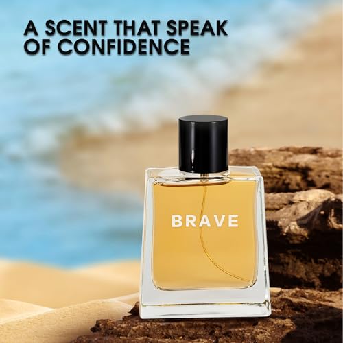 Image of Men's Cologne Brave Original Natural Spray Eau De Toilette,Long-Lasting Scent Perfume for Men Elegant Bottle - Great Holiday Gift, 3.4 Fl Oz /100 Ml