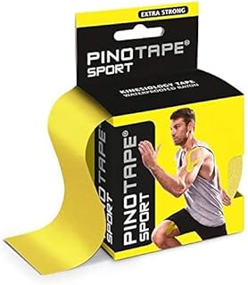 Pinotape Cinta kinesiológica deportiva (5 cm x 5 m, 5 unidades), color amarillo