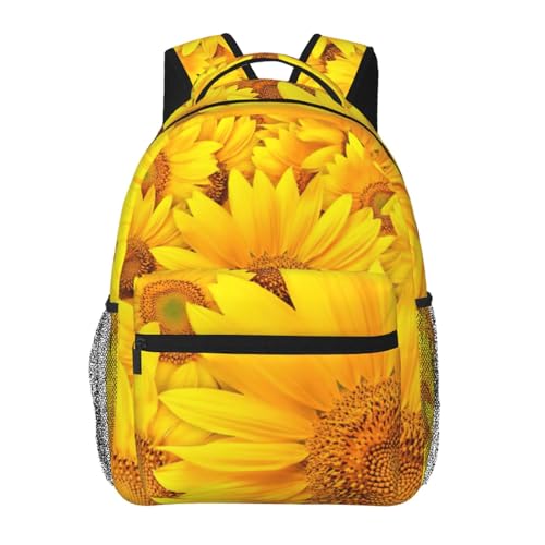 Sac à bandoulière imprimé tournesols idéal pour les balades et trajets urbains