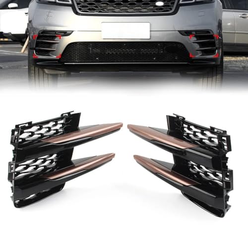 Rejilla frontal de coche y cubiertas de luz antiniebla para Range Rover Velar 2017-2022 5