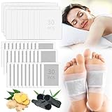 Detox Foot Patches 30 Pcs Detox Foot Pads,Foot Detox Pads to Remove Toxins Deep Cleansing,100% Natural,for Stress Relief,Sleep Aid, Enhance Blood Circulation