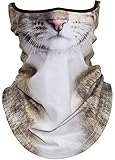 AlleShaw 3D Animal Ski Neck Gaiter Balaclava Face Mask Anti-UV Windproof Face Mask Scarf for Ski Halloween Motorcycle Cycling Hiking(68)
