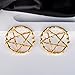 Vankula 2PCS Fashion Pentagram Wreath Hypoallergenic Stainless Steel Plugs Ear Weight 6g Gauges Tunnels Piercing Expander Stretchers Body Jewelry (Gold, 6g(4mm))