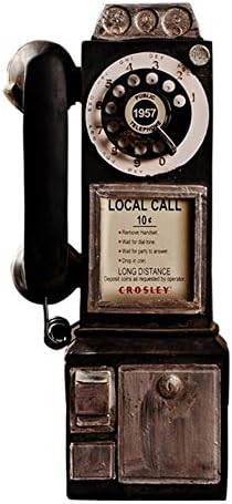 Dvluck Vintage Rotate Classic Look Dial Pay Phone Model Retro Booth Home Decoration Ornament