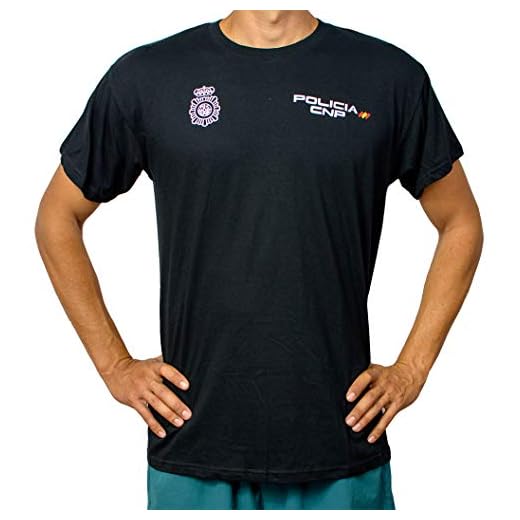 Alpimara Camiseta Policía Nacional 100% Algodon Adulto (Negro, L)
