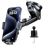 【80 LBS Military-Grade Suction】 Phone Holder Car 3in1 Universal Car Phone Holder Mount Dashboard Windshield Air Vent Handsfree Cell Phone Holder Car for iPhone 17 16 Pro Max 15 14 Samsung Galaxy